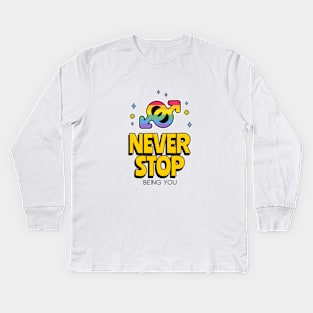 LGBTQ Pride Month T-Shirt Gay Lesbien Queer Trans Community Love Kids Long Sleeve T-Shirt